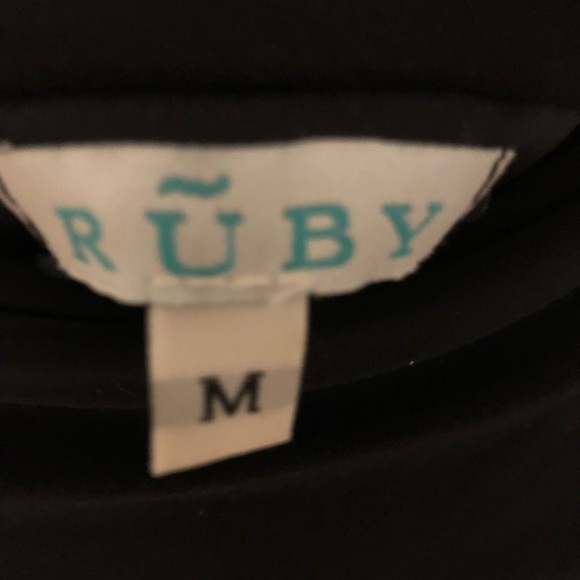 RUBY Black Cocktail Dress with gathered, fitted bodice and flared skirt - Picture 3 of 3